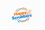 HappyScrubbers Orange & Blue Logo